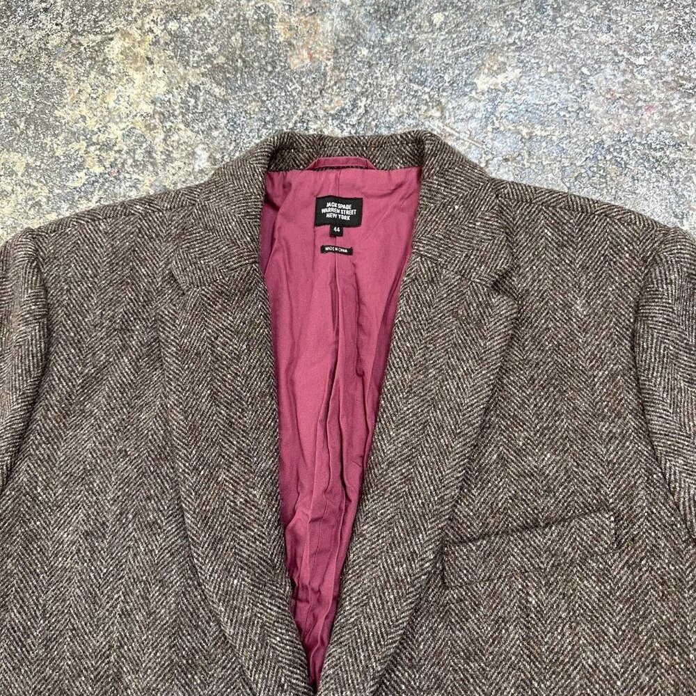 Jack Spade - Tweed Herringbone Blazer - Brown - Sz 44